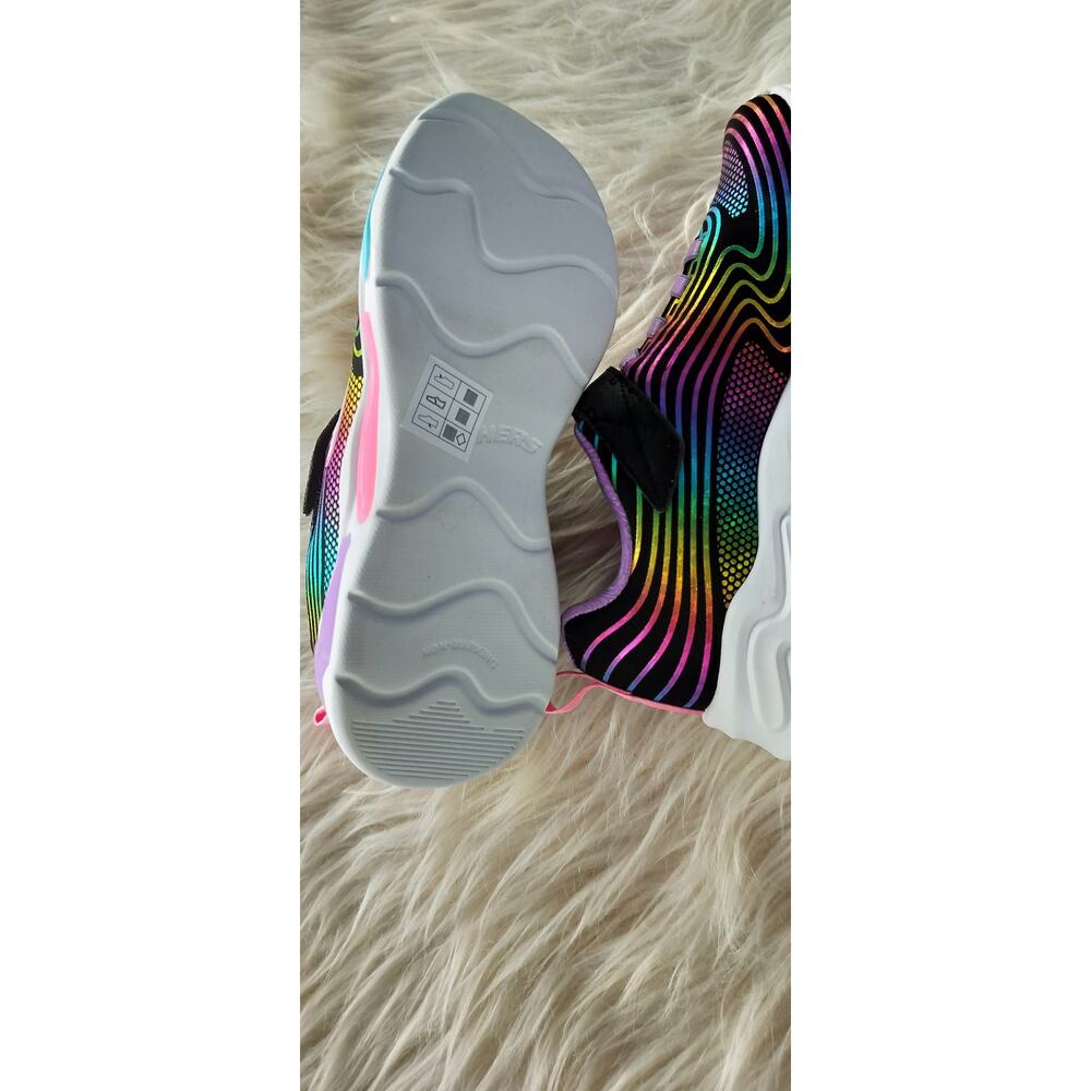 3911) Skechers Kid's S Lights : Wavy Beams Black Multicolor Shoes Size US 3 - Picture 6 of 9